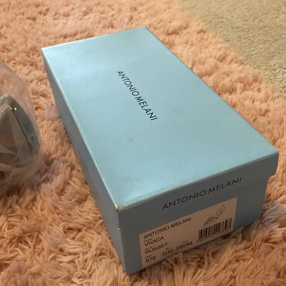 Antonio Melani Vivica Brown Bead Studded Suede Heels - Picture 3 of 8